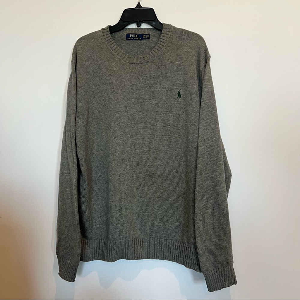 Polo Ralph Lauren Gray 100% Cotton Sweater Men’s size XXL
